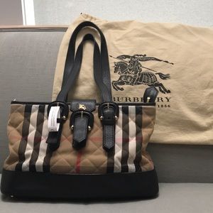 Burberry Nova Check & Leather Shoulder Bag